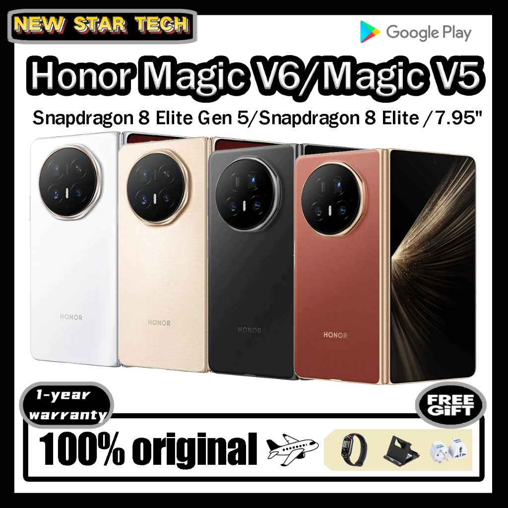 Honor Magic V6/Honor Magic V5/Snapdragon 8 Elite Gen 5/Snapdragon 8 Elite 7.95" | สนับสนุนไทยและ Google Honor Phone