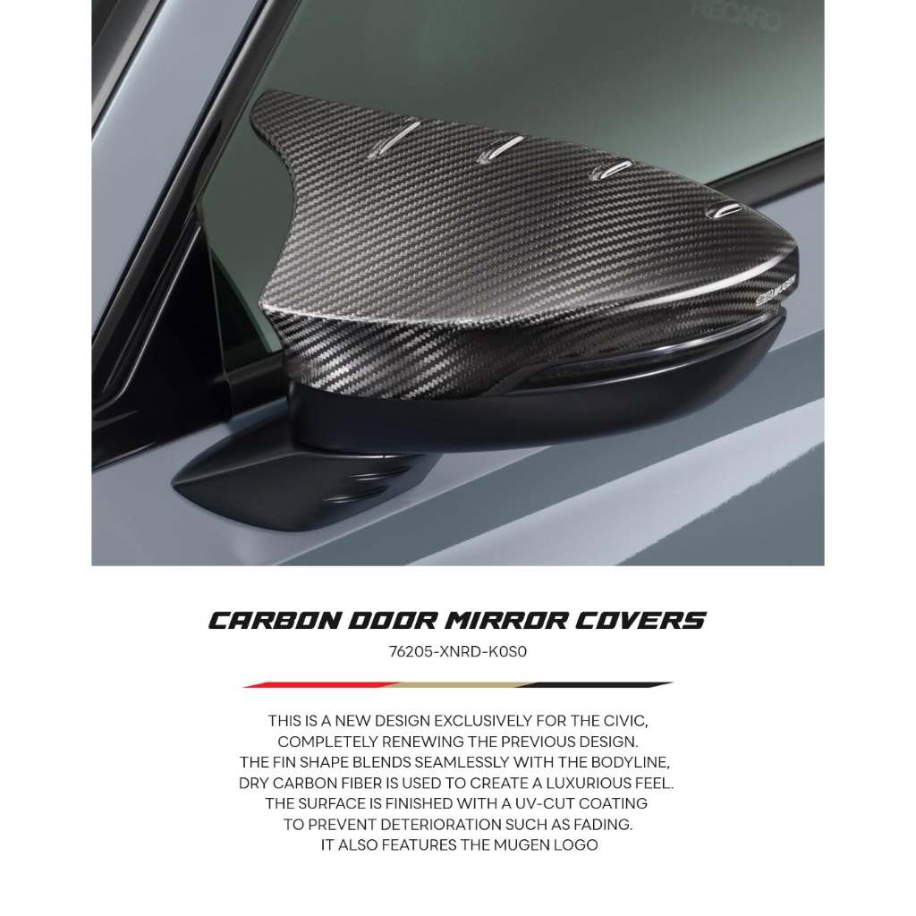 MUGEN CIVIC TYPE-R FL5 FL5 Gr.A CARBON DOOR MIRROR COVER