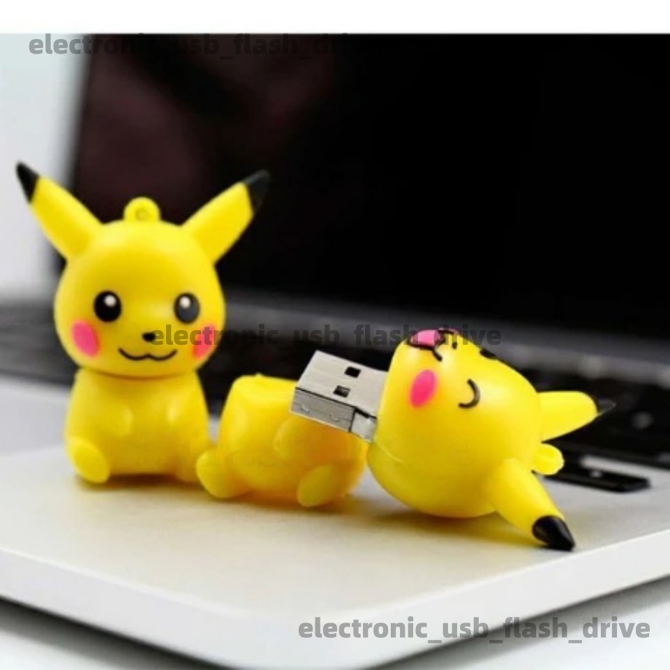 แฟลชไดรฟ์ USB 1TB 16GB 32GB 64GB 128GB แฟลชไดรฟ์ Picachu Cartoon 1GB 2GB 4GB 8GB