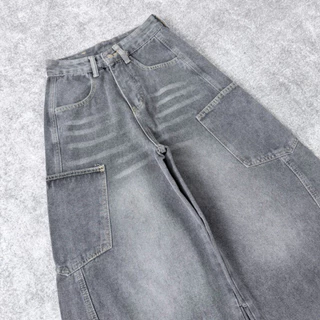 #588-1 (XS-6XL) กางเกงยีนส์ทรงบาเรล baggy สำหรับสาวอวบ กระบอกใหญ่ พร้อมส่งจากไทย ดูตารางไซส์ก่อนสั่งซื้อ