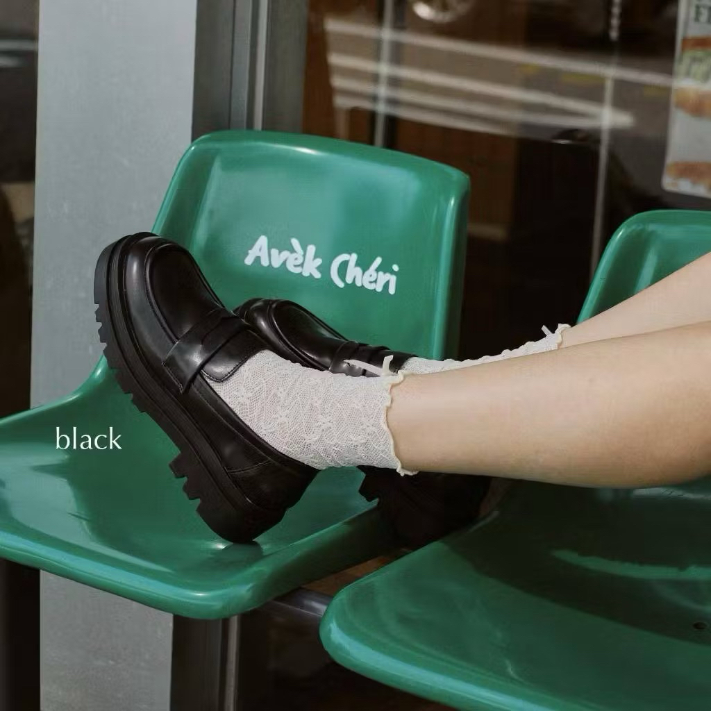 New! Minx รุ่น Wynn รองเท้า loafer (โลฟเฟอร์) เสริมพื้น 1.5 นิ้ว minxshoes ดำ size 37
