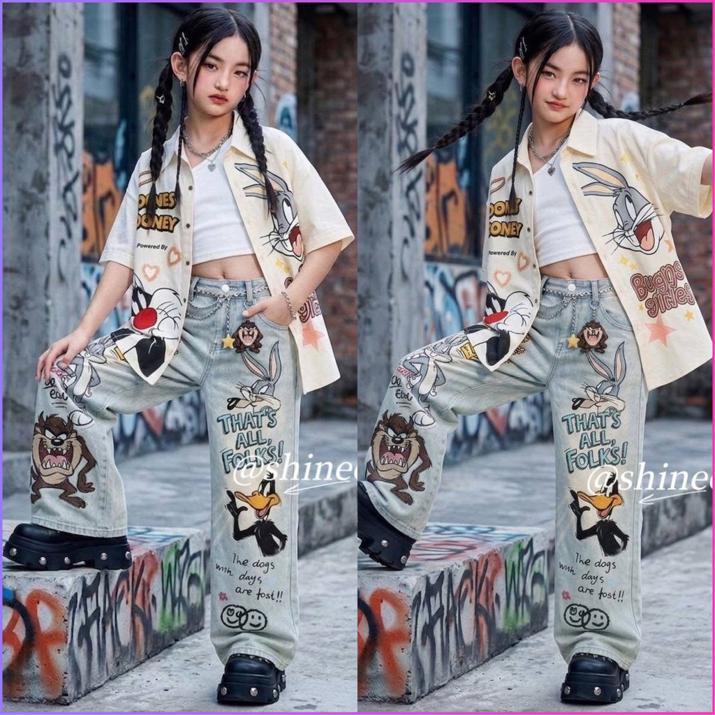 ชุดเชต2ชิ้นเสื้อเชิ้ต+กางเกงผ้าคอลตอลพิมพ์ลาย3d ทั้งตัว