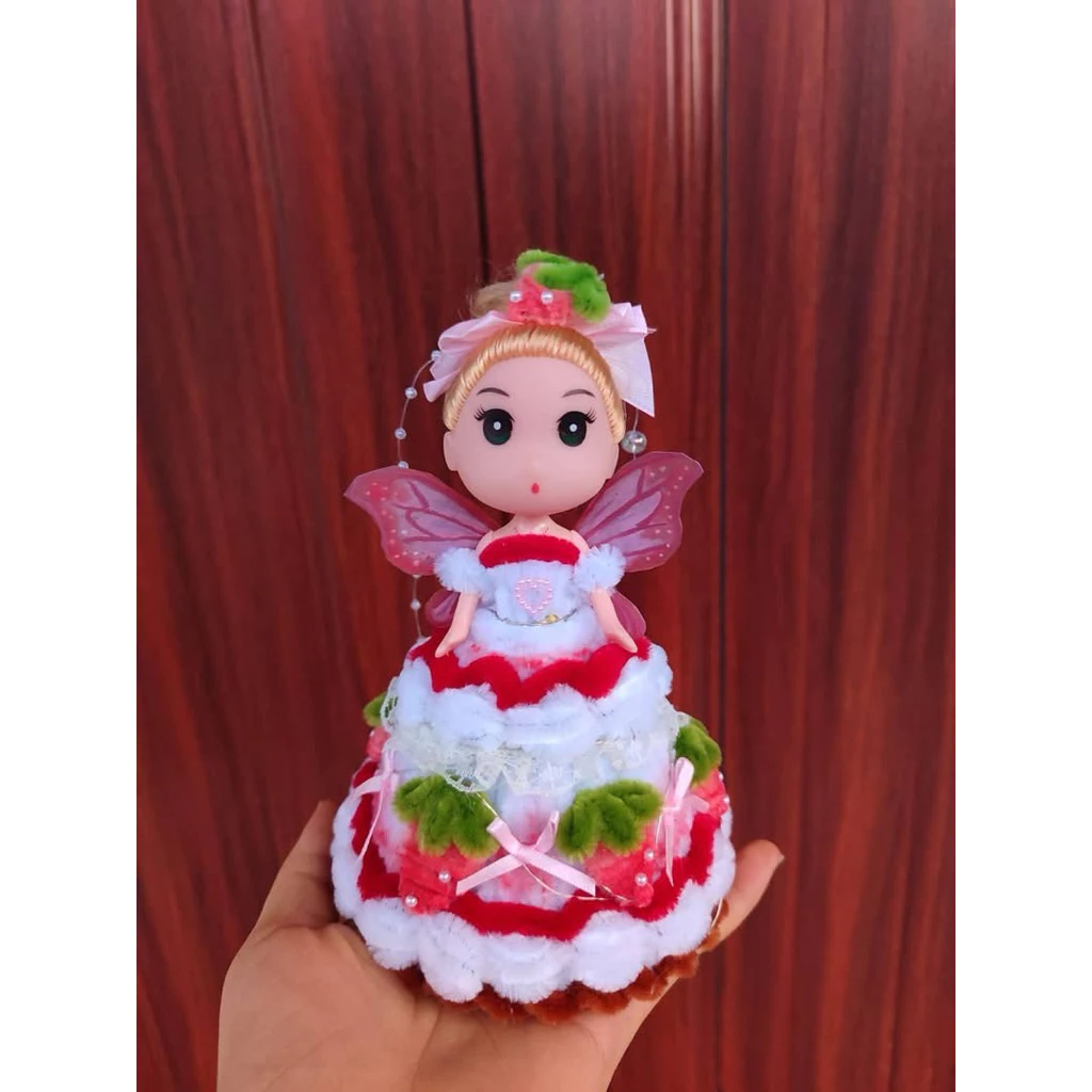 พร้อมส่งโมเดลตุ๊กตาเจ้าหญิงจัดแต่งชุดด้วยลวดกำมะหยี่