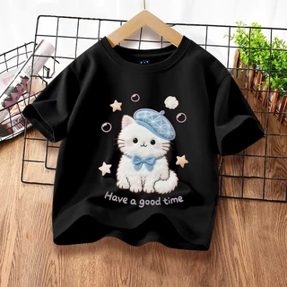 ็H1466เสื้อยืดเด็กแขนสั่ง.ผ้านุ่นใส่สบายทั้งเด็กชายกับเด็กหญิง