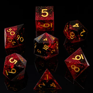 ลูกเต๋า Resin Sharp Edge Dice Set 7 ชิ้น | DnD D&D MTG RPG TRPG Board Game เกมกระดาน บอร์ดเกม การ์ดเกม ไพ่ทาโรต์ Magic
