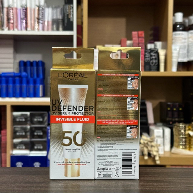 [ หลอดขนาดเล็ก ราคา/หลอด ] L'Oreal Paris UV Defender Invisible Fluid SPF50+ PA++++ 30ml
