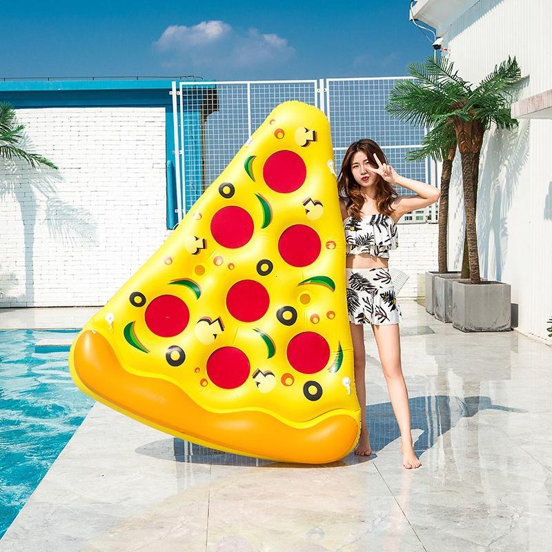 แพพองว่ายน้ำรูปพิซซ่าวงกลมยักษ์ ขนาด 180 ซม. สำหรับผู้ใหญ่ Boia Piscina Inflatable Futon Bed แพลอยสร
