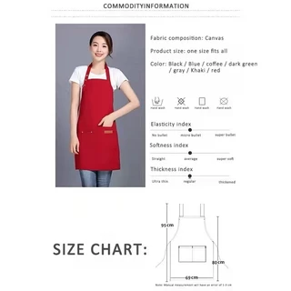 ผ้ากันเปื้อนยีนส์+รุ่นแคนวาส อัพเกรดใหม่วัสดุกันน้ำผ้ากันเปื้อนเหมาะสำหรับร้านกาแฟ