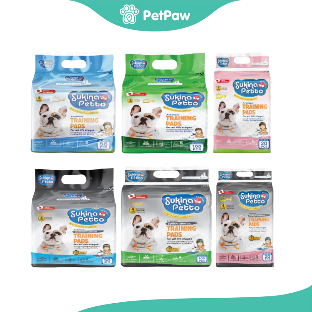 Sukina Petto Training Pad for Dog แผ่นรองซับอย่างหนา แผ่นรองฉี่สุนัขเกรดพรีเมี่ยม