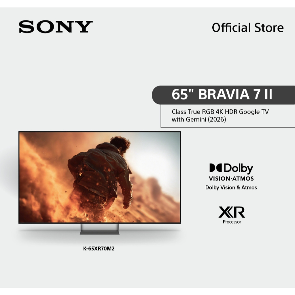 [New Model] Sony BRAVIA 7Ⅱ ทีวี TRUE RGB 65 นิ้ว รุ่น K-65XR70M2 4K 120hz Dolby Vision/Atmos Google 