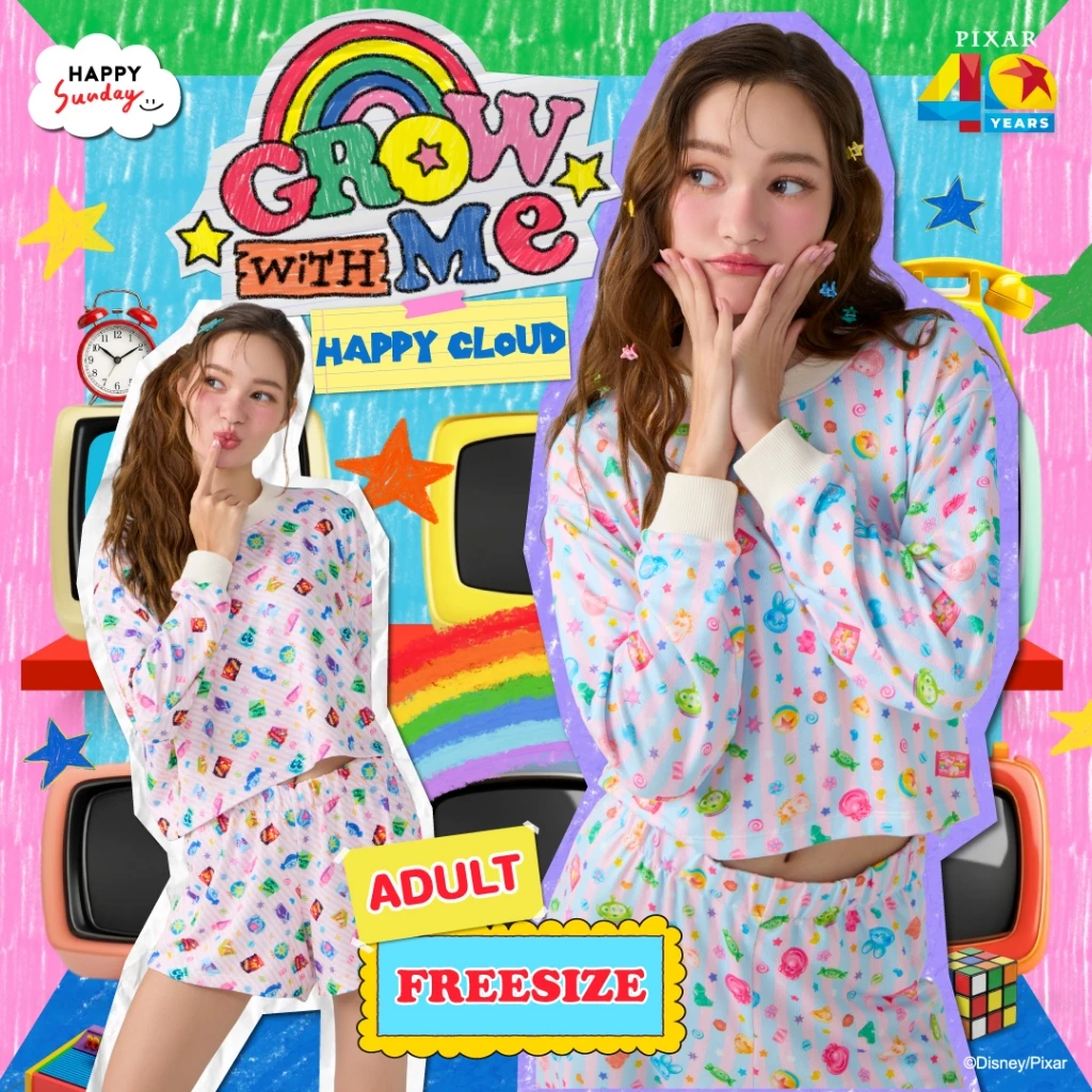[FREE SIZE] 40 YEARS PIXAR HAPPY CLOUD