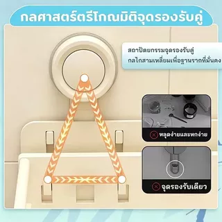 ชั้นวางของในห้องน้ํา ที่วางของแบบดูดติดผนัง ติดแน่นด้วยเทคโนโลยีสูญญากาศ การติดตั้งแบบไม่ต้องเจาะรู