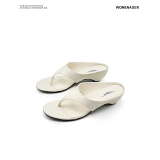 WOMENAGER - Joe sandals สี Wrinkle Ivory รองเท้าแตะหูคีบ สวมใส่ง่าย