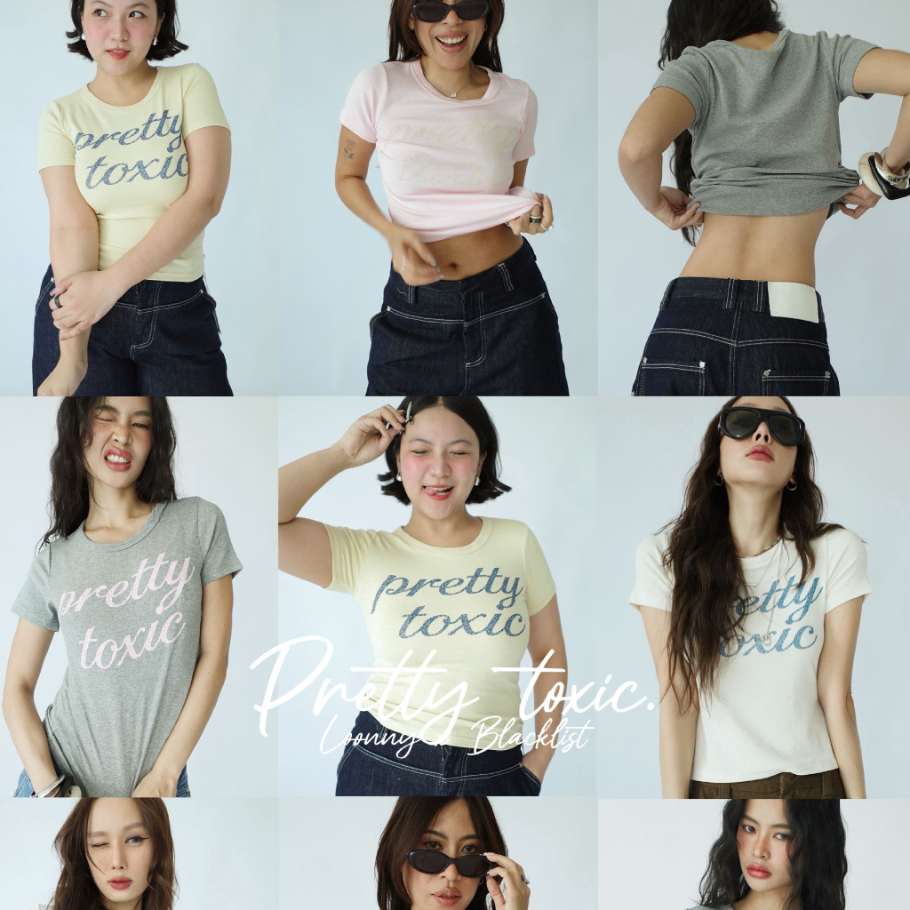 (PRE-ORDER จัดส่งไม่เกิน 29 July) LOONNYSTORE x BLACKLIST SECRET:เสื้อยืดแขนสั้น รุ่น Pretty Toxic Tee