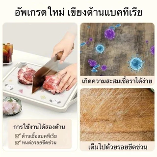 เขียง (pp+ สแตนเลสเกรด 316 ) ตั้งได้ แบบหนา ป้องกันเชื้อรา แยกอาหารดิบและอาหารปรุงสุก ใช้ได้สองด้าน