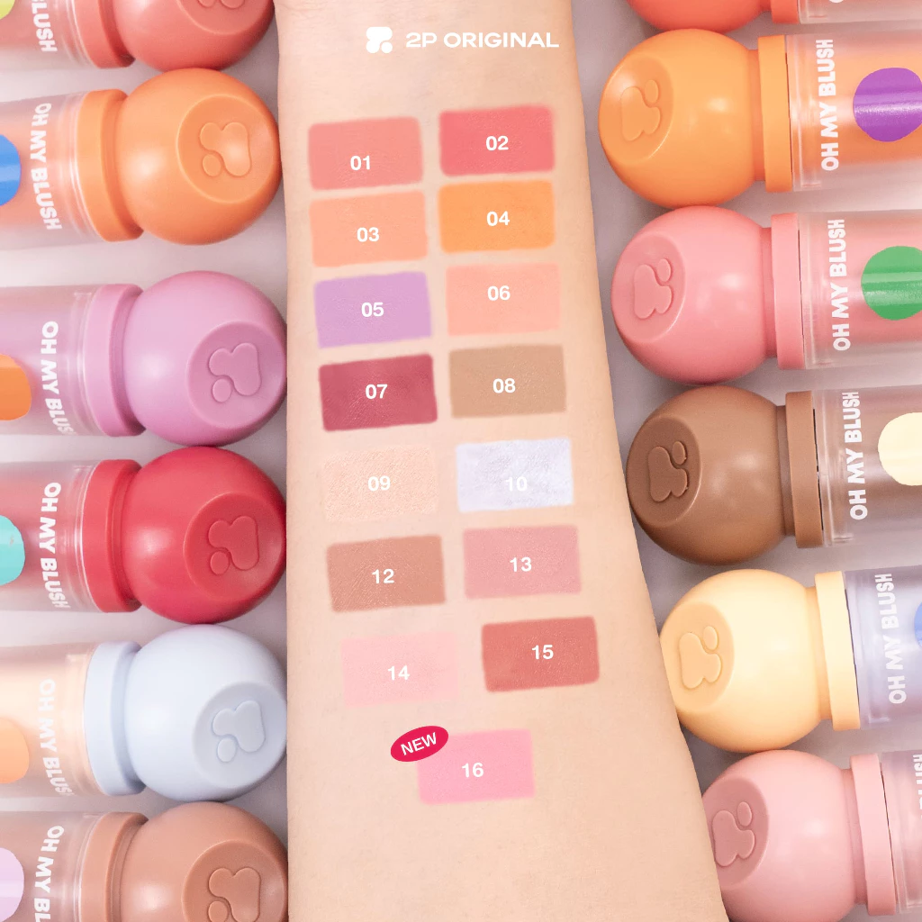 2P Oh My Blush Dot บลัชออนสูตรน้ำ หัวฟองน้ำ Skin Tint thumbnail 8