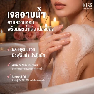 [เซ็ตแพคเกจใหม่สุดคุ้ม] Kiss My Body โลชั่นน้ำหอม 200g สเปรย์น้ำหอม 80ml ครีมอาบน้ำ 380ml กลิ่น Sweet Vanilla Cotton