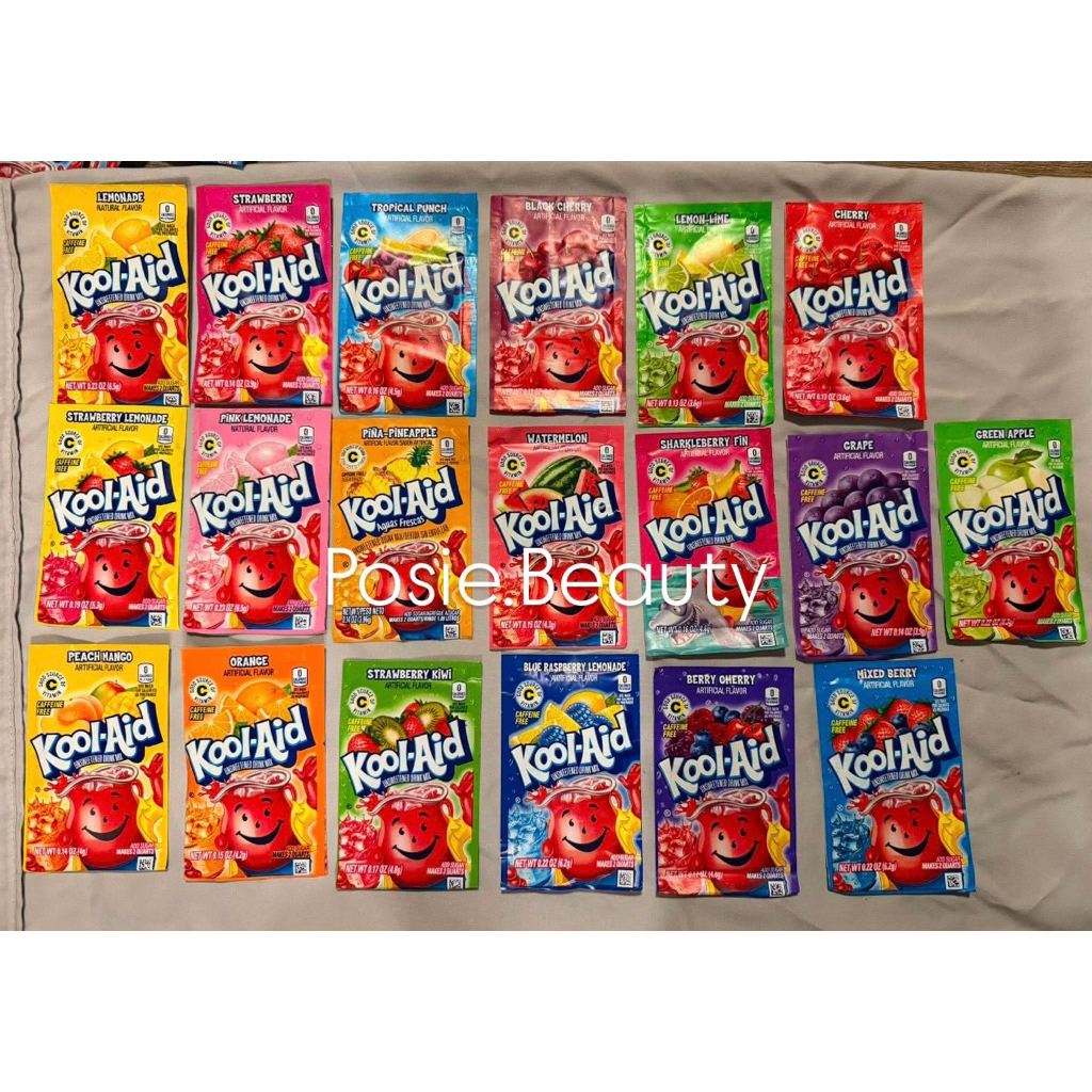 (พร้อมส่งจากไทย) Kool-Aid Unsweetened Drink Mix, 1 ซอง / 1 Packet, for Flavorful Hydration and Shareable Refreshment