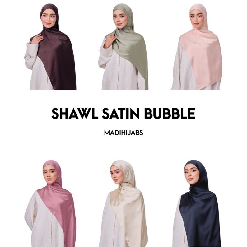 SHAWL SATIN MATTE ผ้าซาตินแมทหรือซาตินบับเบิ้ล พันยาว