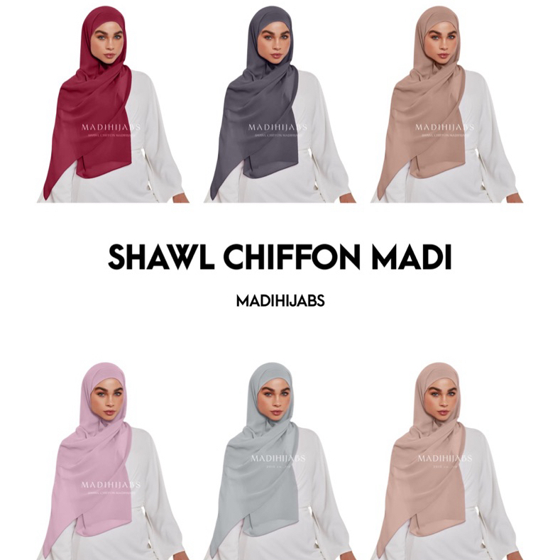 SHAWL CHIFFON MADIHIJABS ผ้าชีฟองเนื้อทราย พันยาว