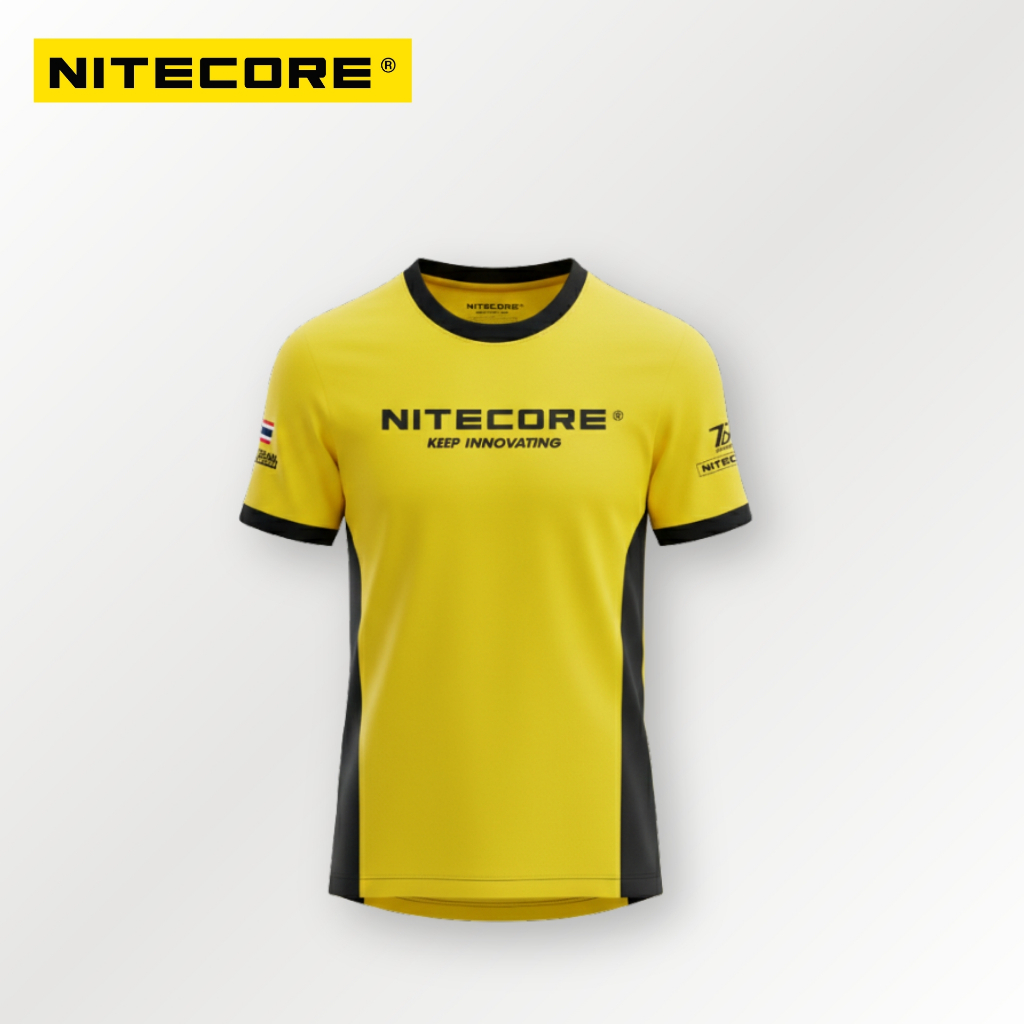 NITECORE เสื้อกีฬาคอกลม ไมโครสแควร์