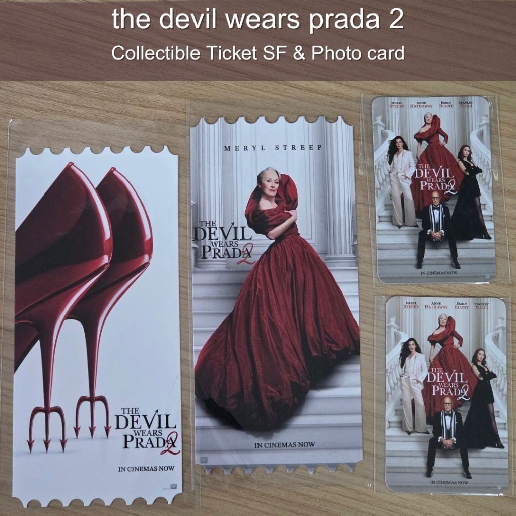 The Devil Wears Prada 2 : COLLECTIBLE TICKET/ Photo card SF+ ตั๋วสะสม ตั๋วหนังสะสม (แพ็คดีส่งเร็ว ขอ