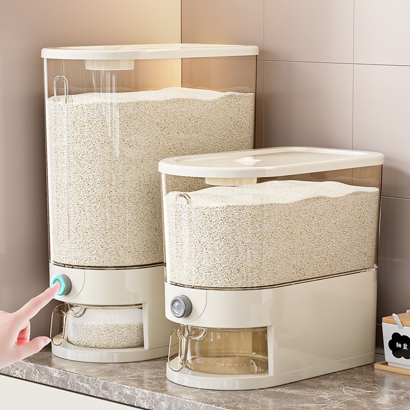 Nestify ถังข้าวสาร ถังใส่ข้าวสาร 5/10KG กล่องเก็บข้าวสาร และกันแมลง กล่องเก็บอาหารแห้ง มีล้อด้วย