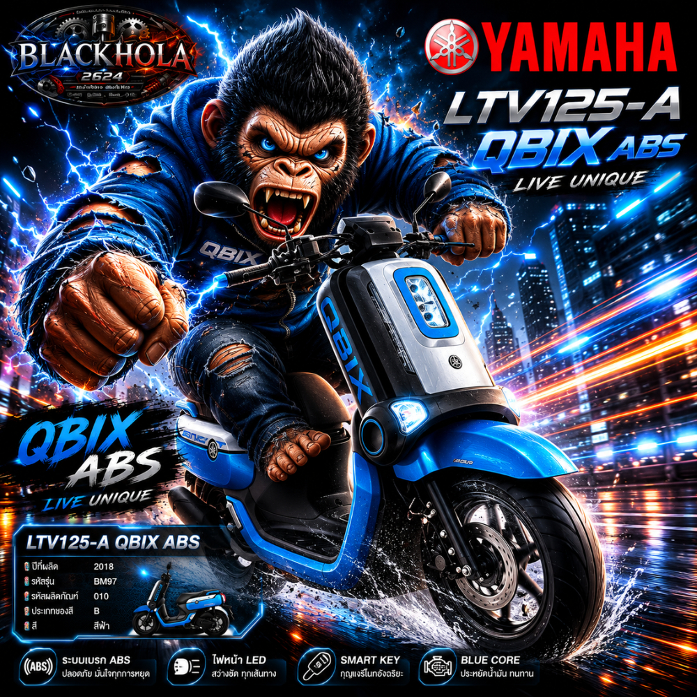 ชุดสี คิวบิก แฟริ่ง ชิ้นส่วน  YAMAHA QBIX QBIX125 สีฟ้า ปี2018 ของแท้ศูนย์ YAMAHA
