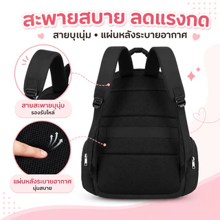 Pufflora กระเป๋าเป้สะพายหลัง กระเป๋าเดินทาง รุ่น Cloudy Backpack ใบใหญ่ ช่องเก็บของหลายช่อง ใส่iPad/Laptop15.6นิ้วได้