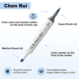 Miacle Works ชุดปากกามาร์กเกอร์ สองหัว สีแอลกอฮอล์ ปากกามาร์คเกอร์ ปากกาวาดภาพ Chenrui Acrylic Marker Stationery 80/120ส