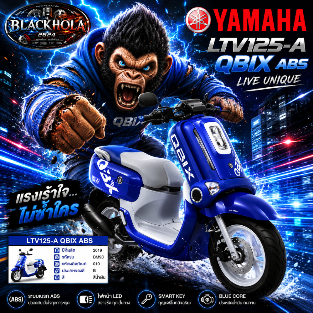 ชุดสี คิวบิก แฟริ่ง ชิ้นส่วน  YAMAHA QBIX QBIX125 สีน้ำเงิน ปี2019 ของแท้ศูนย์ YAMAHA