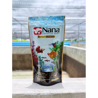 Nana Goldfish Farm Premium Micro Pellet 60g อาหารปลาขนาดเล็ก โปรตีนสูง 48% เม็ดลอยน้ำ 0.7-1.0 มม. สำหรับปลาขนาดเล็ก
