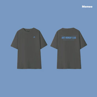 MEMEE | เสื้อยืดผ้า Cotton สกรีนหน้า-หลัง “Anti Monday Club”