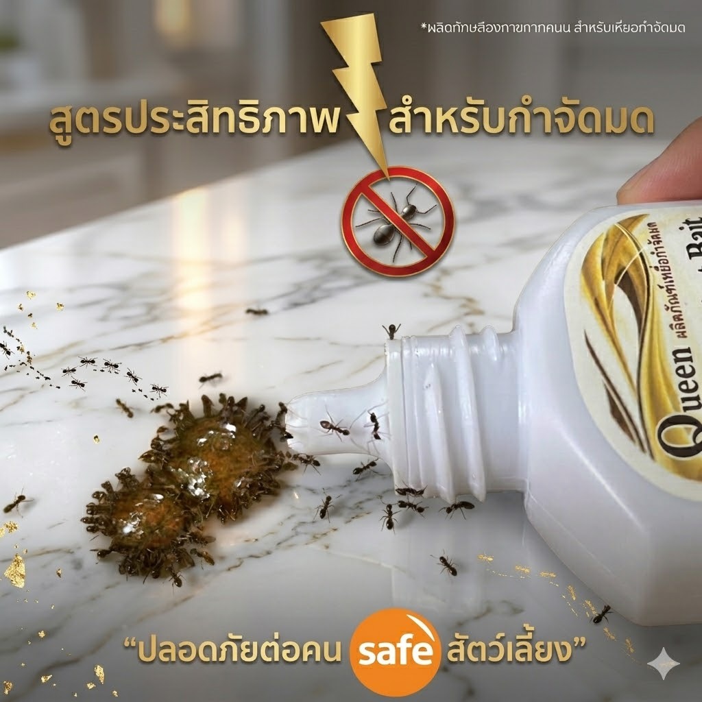 เหยื่อกำจัดมด Queen ant Bait กำจัดมดยกรัง ฆ่ามด เจลกำจัดมด เจลฆ่ามดยกรัง(ขนาดบรรจุ 30 กรัม)
