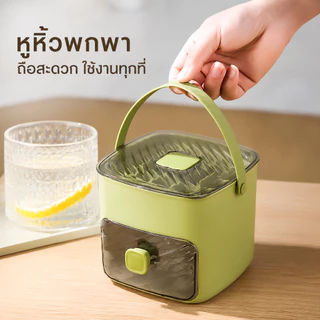 ถาดทำน้ำแข็ง แบบกด 2 ชั้น แกะน้ำแข็งง่าย พร้อมกล่องเก็บน้ำแข็ง มีฝาปิด ใช้สำหรับเครื่องดื่ม