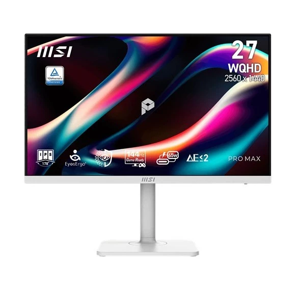 MSI Monitor PRO MAX 271QPHW E14 - 27"/2K/IPS/144Hz/1ms/AMD FreeSync/USB-C/3Y*3 MNL-002536