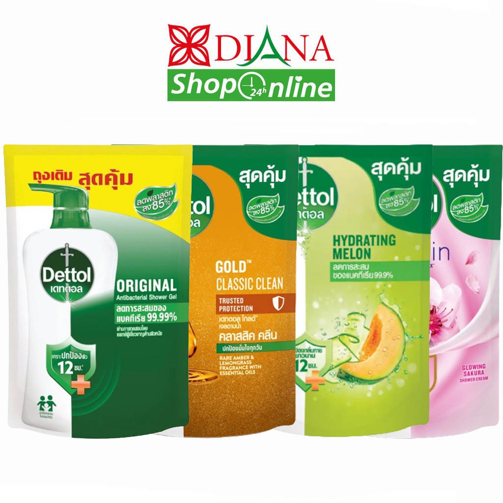 Dettol เดทตอล ครีมอาบน้ำ ขนิดเติม 370 มล.