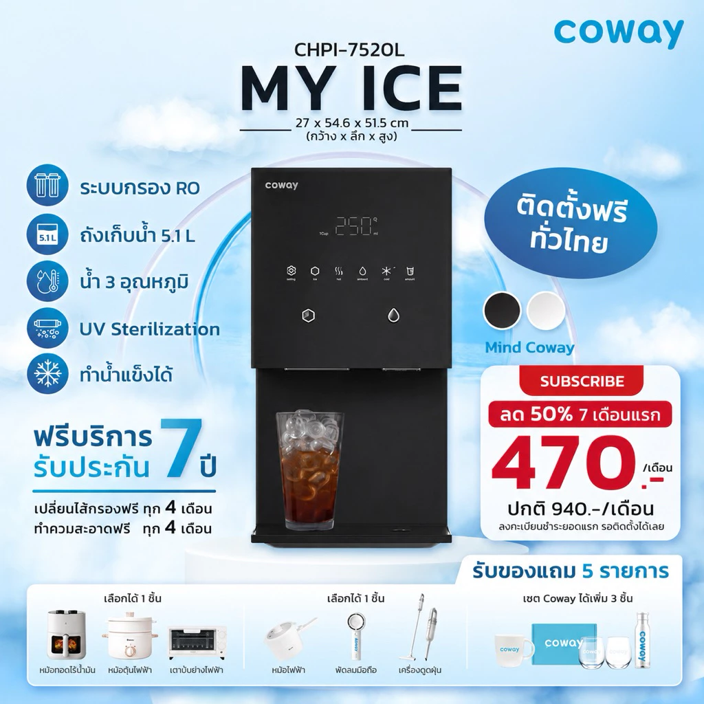 เครื่องกรองน้ำ Coway รุ่น MY ICE