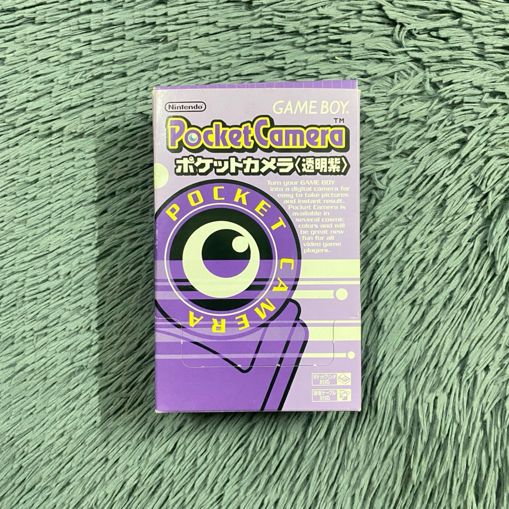 งานกล่องแท้ กล้อง Gameboy Pocket Camera สี Clear Purple กล่องสภาพดีมีคู่มือ (เลขตรง)