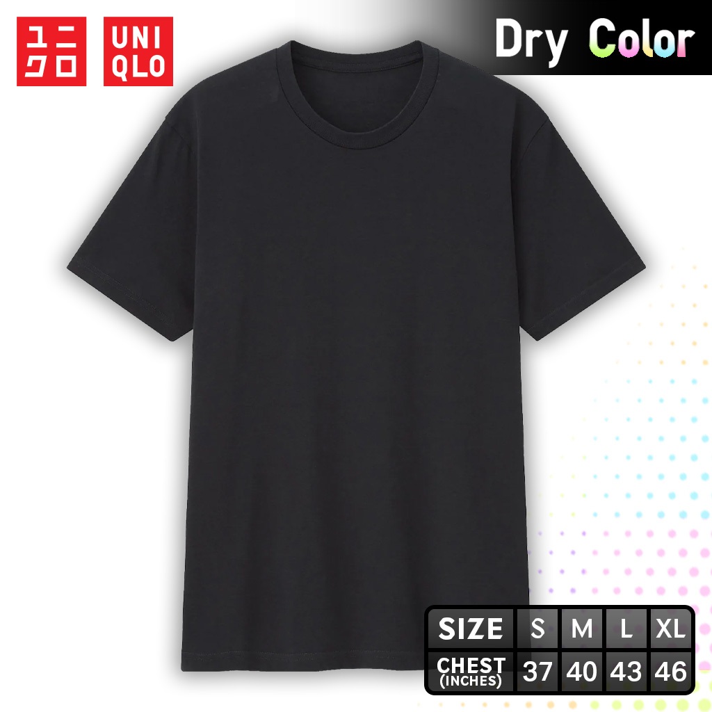 เสื้อยืดแขนสั้น Uniqlo - Dry Color 09 Black
