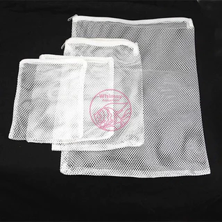 ถุงตาข่าย ซิปล็อค ใส่วัสดุกรองตู้ปลา AQUARIUM Filter Media Bag (ซิปล็อค) ถุงตาข่ายสำหรับใส่วัสดุกรอง