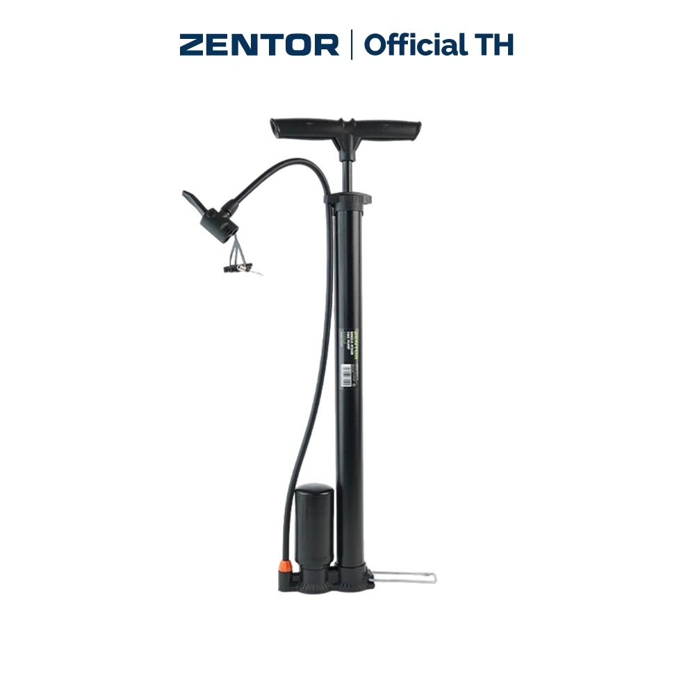Zentor ที่สูบลมจักรยาน ปั๊มลมมือ แรงดันสูง 120 PSI แข็งแรง ทนทาน มาตรฐานนานาชาติ Hand Air Pump