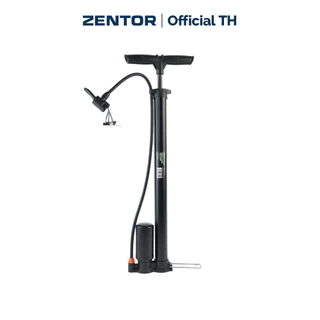 Zentor ที่สูบลมจักรยาน ปั๊มลมมือ แรงดันสูง 120 PSI แข็งแรง ทนทาน มาตรฐานนานาชาติ Hand Air Pump