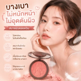 บลัชออนเดี่ยว เนื้อละเอียด สีละมุนธรรมชาติ เกลี่ยง่าย ติดทนนาน ลุคใส หน้าเด็ก อายแชโดว์+คอนทัวร์ เหมาะกับทุกสีผิว