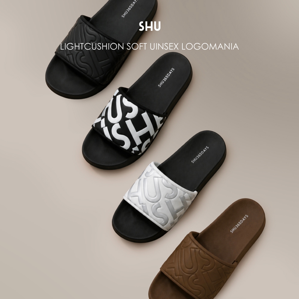 SHU LIGHTCUSHION SOFT UINSEX LOGOMANIA รองเท้าแตะ