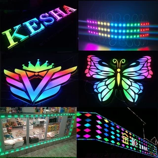12V ไฟ LED โมดูล WS2811Full Color IP65 ไฟป้ายโฆษณา ไฟอักษร LED Module ไฟวิ่งเปลี่ยนสี แอปควบคุมอัจฉริยะ [ขายเป็นแผง ]