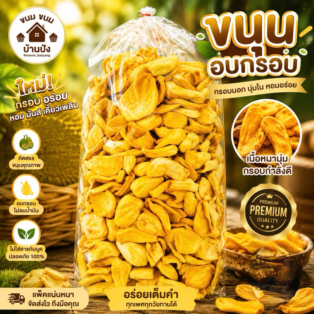 ขนุนอบกรอบถุงใหญ่3.5กิโล