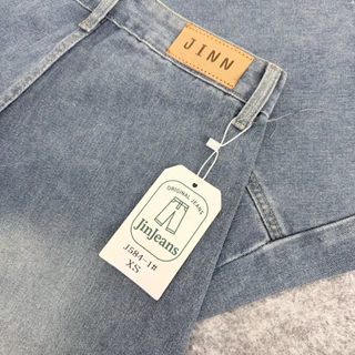 JINJEANS-584 (XS-6XL) Barrel คาร์โก้ สีบลูเฟด unisex