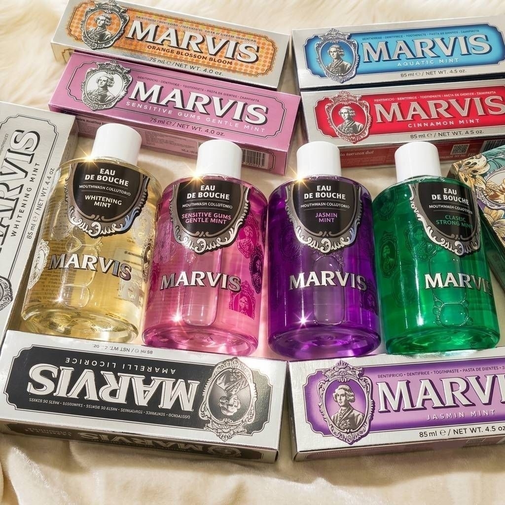 🔥ของแท้ฉลากไทย🔥Marvis​ toothpasteยาสีฟันมาร์วิส​ มีหลายสูตร​ Marvis smoker whitening,sensitive gum,Marvis Whitening mint