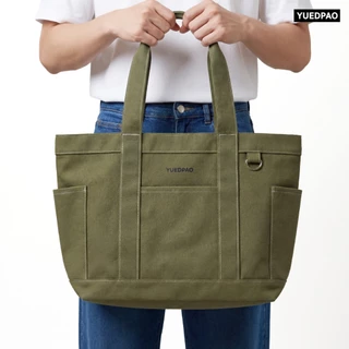 Yuedpao Canvas Classic Tote Bag กระเป๋าผ้าแคนวาส ทรงคลาสสิก จุของได้เยอะ กระเป๋าอเนกประสงค์